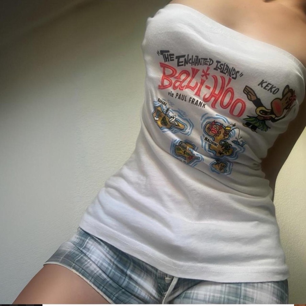 Paul Frank Enchanted Island White Tube Top